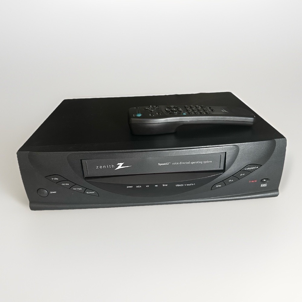 Zenith VRB420 VCR 4-Head HiFi Stereo VHS Player Recorder w/ Remote Tested Works